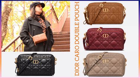 dior caro double pouch bag|dior caro bag review.